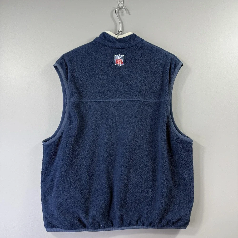 Dallas Cowboys Jacket Mens Medium Blue NFL Football Nike Fleece Zip Vest